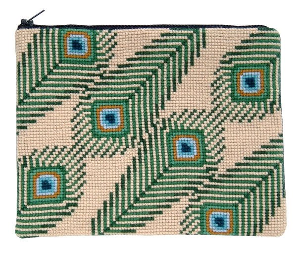 Feathers - kosmetikpung med broderi