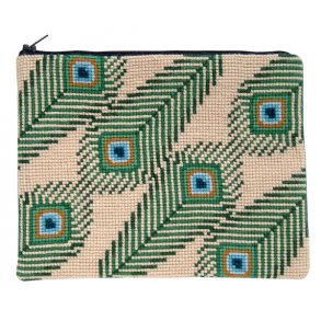 Feathers - kosmetikpung med broderi