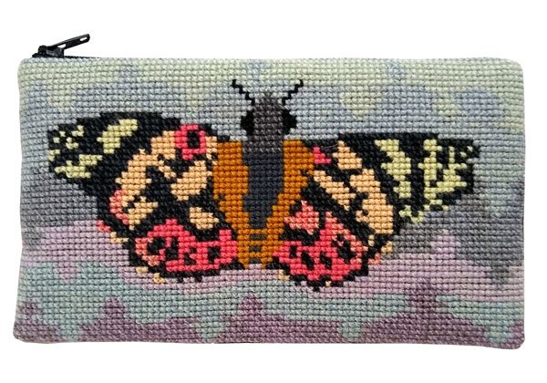 Sommerfugl - pung med broderi