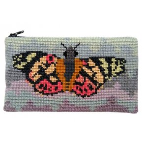 Sommerfugl - pung med broderi