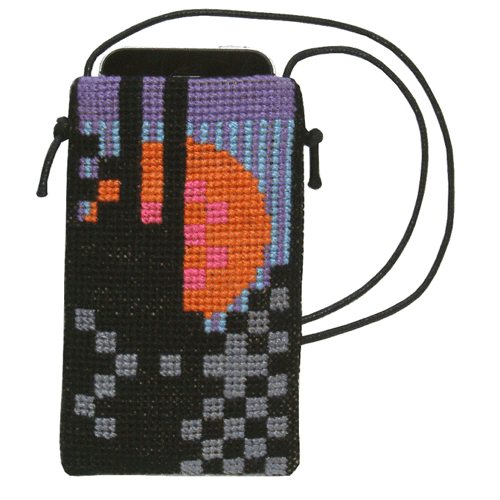 Sol i sort/gr - mobiltaske