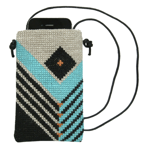 Pfuglefjer - mobiltaske med broderi