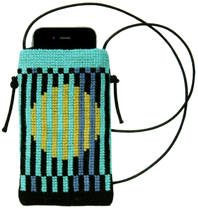 Mne - mobiltaske med broderi