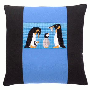 billede stramajpude pingvinfamilie