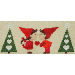 Kys mig - julelber med broderi