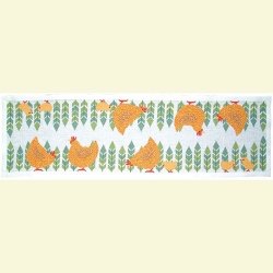 Brune hns og kyllinger - pskelber med broderi