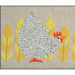 Hvide hns og g - pskelber med broderi