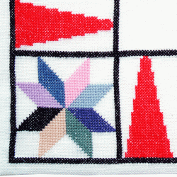 Peters tromme - julelber med broderi 