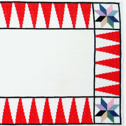 Peters tromme - julelber med broderi 