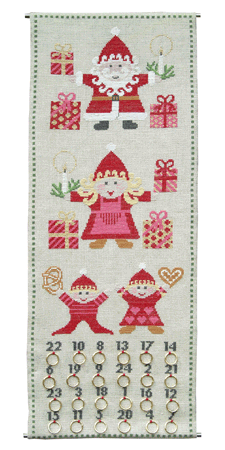 "julefamilie" - julekalender med broderi