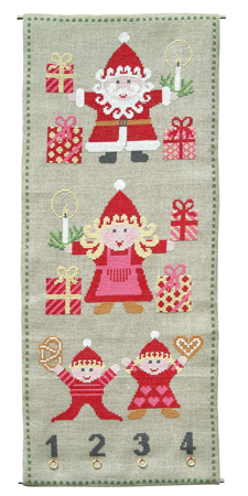 "julefamilie" - adventskalender designet af Pelse Asboe