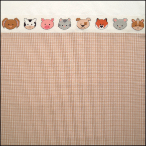 Dyreansigter - sengetjsbort med broderi