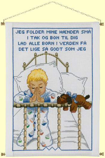 Aftenbn - ophng med broderi