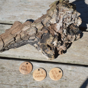 100 % natural - hangtag i tr