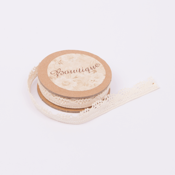 Bomuldsblonde ecrufarvet