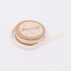 Bomuldsblonde ecrufarvet