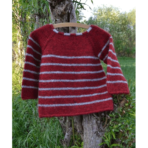 Barnesweater med hestet�mme-kanter