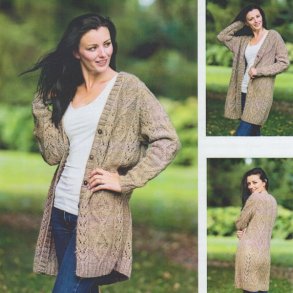 billede Lang cardigan i Hndvrksgarn