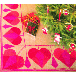 billede juletrstppe Hjerter og kugler