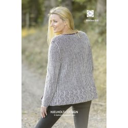 Damejakke i tofarvet patent