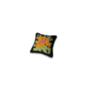 Stor blomst p sort bund - nlepude