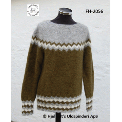 Sweater med skr rib