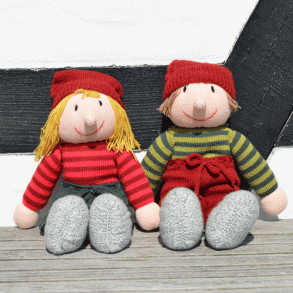 Trille og Knas - nissedukker i strik