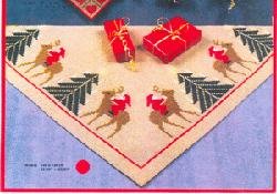 Jul i Skoven - juletrstppe med broderi