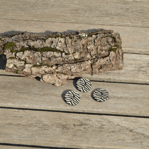 Knap med zebramnster